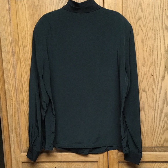 Casual Corner Dressy Green Wrap Blouse - Picture 3 of 7